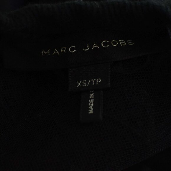 Marc Jacobs Black Lace & Ruffle Trim Sweater Sweatshirt Long Sleeve Size XS - Picture 9 of 12